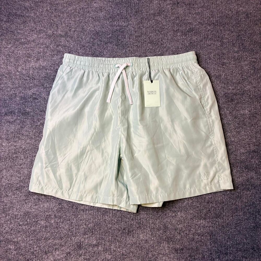 Maison Article Premium Essentials Swim Shorts Men’s XL Mint Green NWT